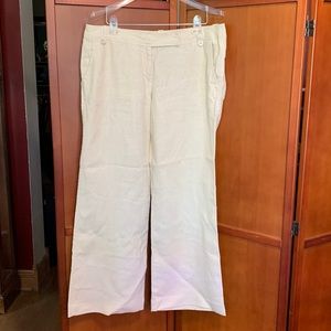 Cream Linen Slacks bay French Connection size 12